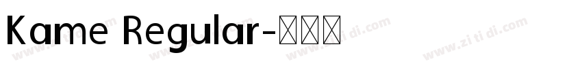 Kame Regular字体转换